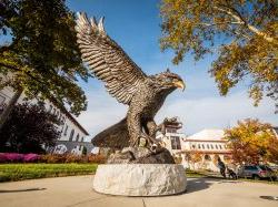 Red Hawk Statue